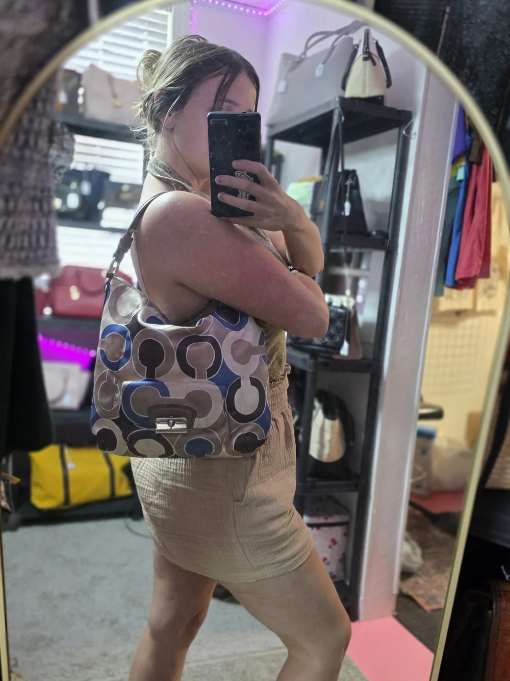 Coach Kristin Graphic Op Art Hobo Shoulder Bag